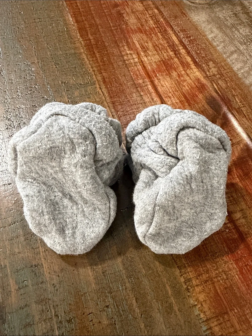 Burt’s Bees Baby Booties Gray 0-3 Months Organic Cotton Newborn Shoes